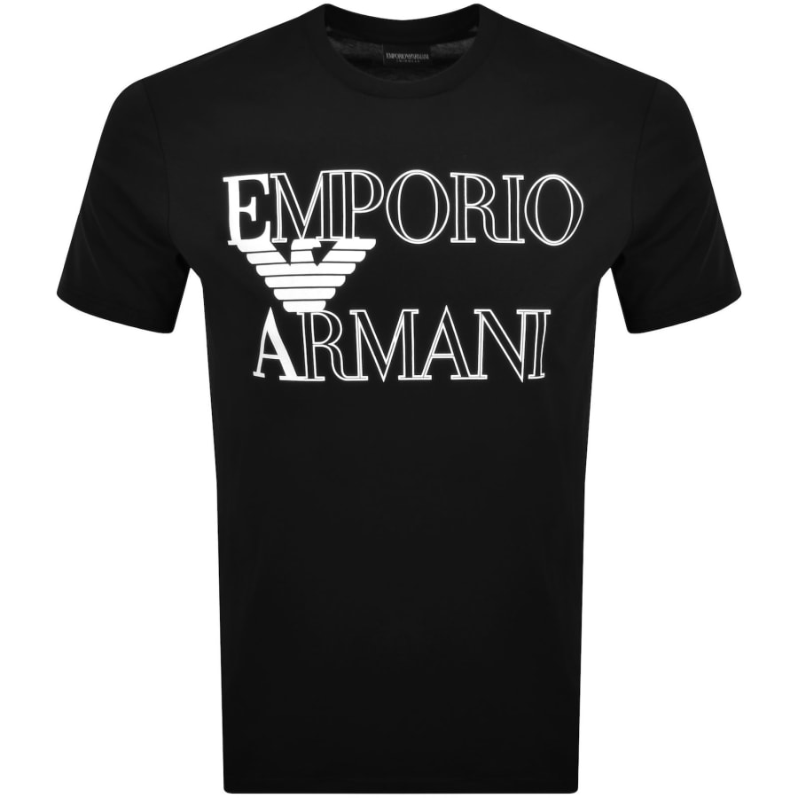 トップス EMPORIO ARMANI Big Logo T-shirt Emporio Armani Logo T Shirt Black | Mainline Menswear us